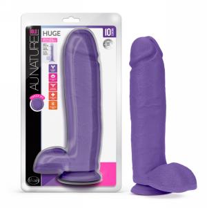 Au Naturel Bold Huge 10 Inch Dildo - Purple