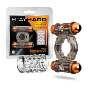 Vibrating Cock Ring Set with Sleeve and 2 Bullets