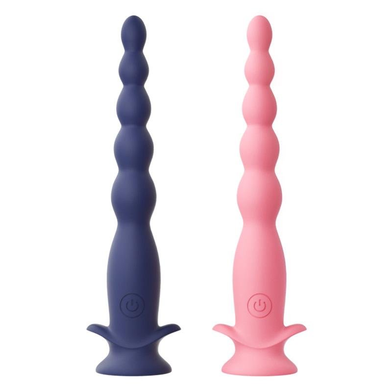 TB-A271 Vibrating Anal Beads With a Suction Base