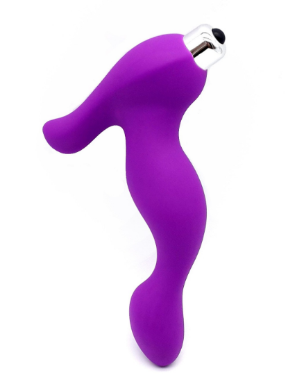 Anal plug * 100% waterproof medical silicone * Silent, <40dB * Single frequency vibration (button cell) * Color: black