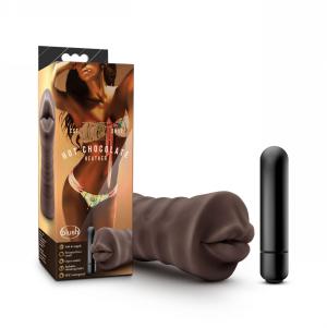 Vibrating & Ribbed Stroker - Hot Chocolate Heather