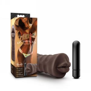 Vibrating & Ribbed Stroker - Hot Chocolate Heather — 2