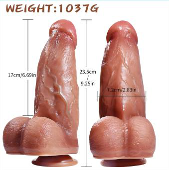 Simulation Vibrating Dildo 23.5cm Liquid Silicone - Realistic