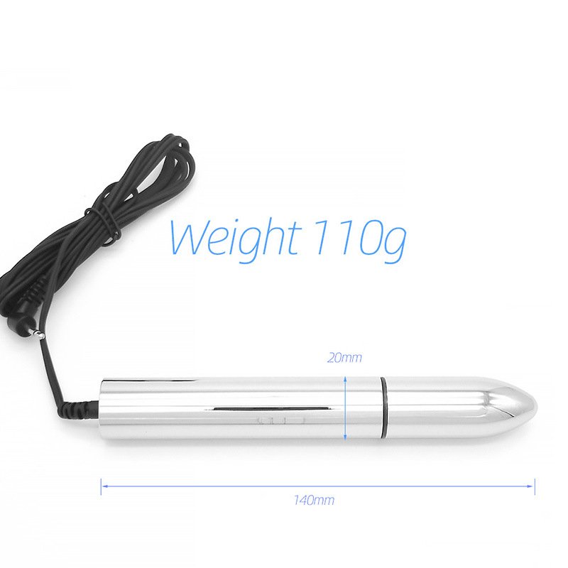 TB-E245 Stainless steel rocket shape anal plug with electro cable