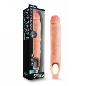 11.5 Inch Silicone Cock Sheath Penis Extender - Vanilla