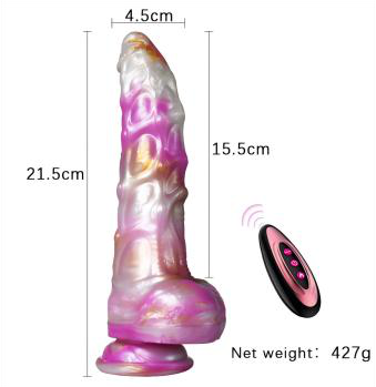 Simulation Vibrating Dildo 21.5cm Liquid Silicone
