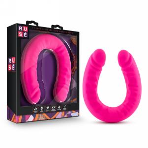 18 Inch Silicone Slim Double Dong Hot Pink — 2