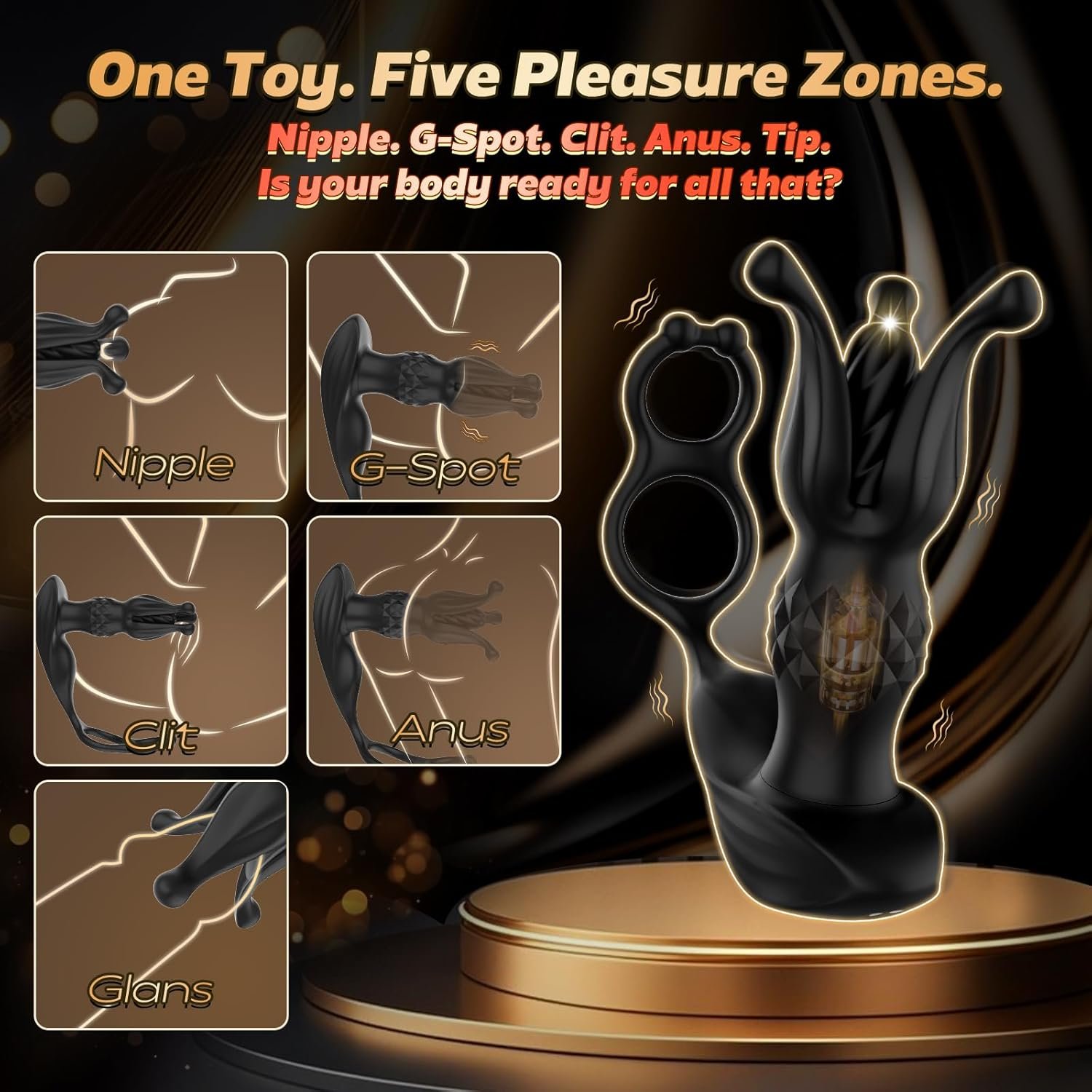 TB-3113 Crazy Tide Waterproof sucking and vibrating male masturbator