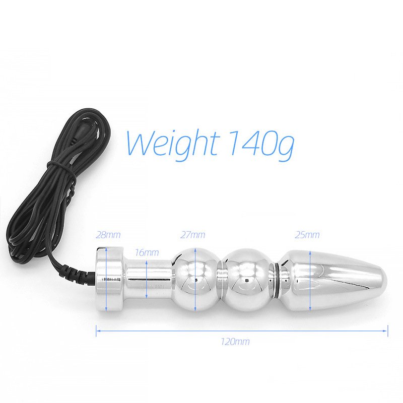 TB-E246 Stainless steel anal plug with electro cable