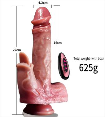 Simulation Vibrating Dildo 22cm Liquid Silicone - Realistic