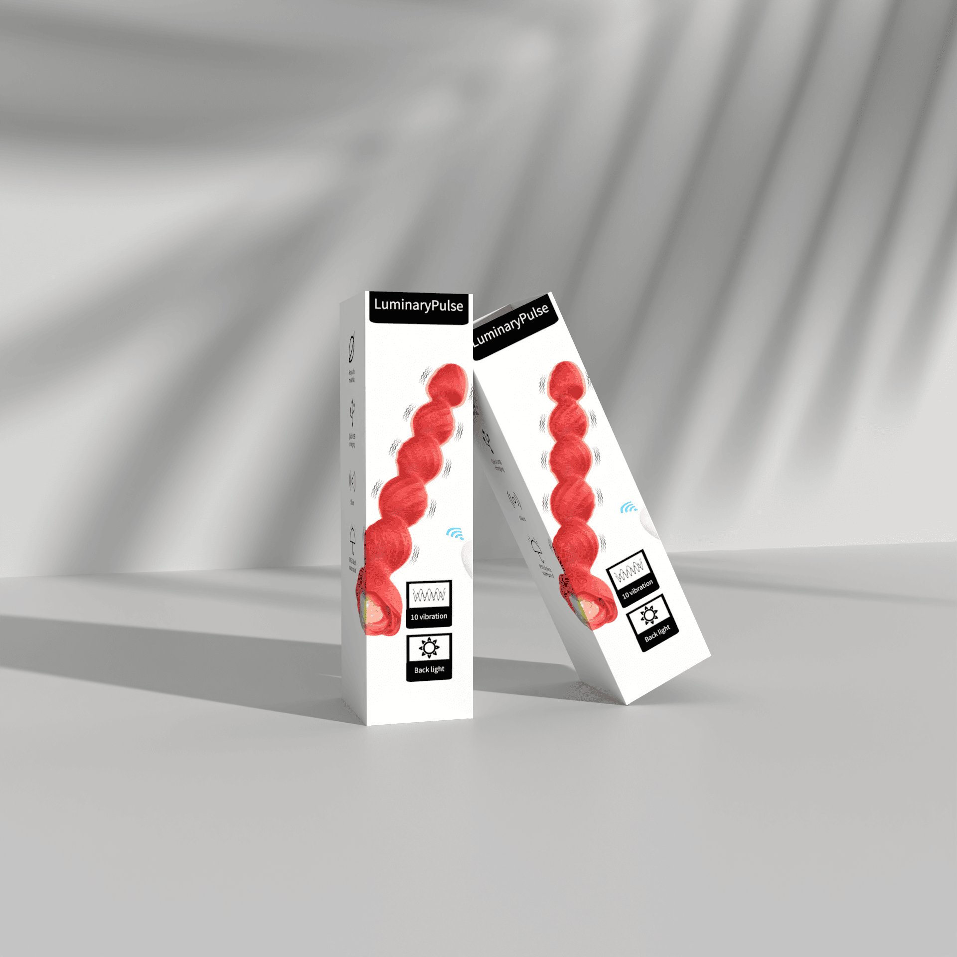 TB-A431 PearlPulse Bead Vibrating Anal Beads Features Pearl Color and Golden Alloy Base