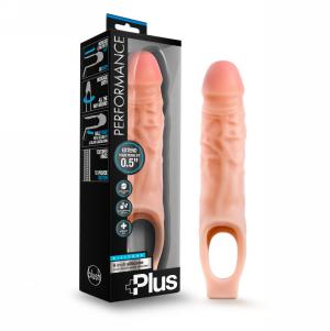 9 Inch Silicone Cock Sheath Penis Extender - Vanilla