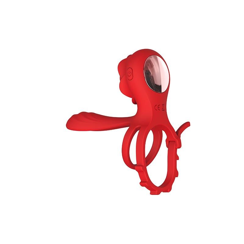 Rose Cock Ring (Dual Vibration Version)