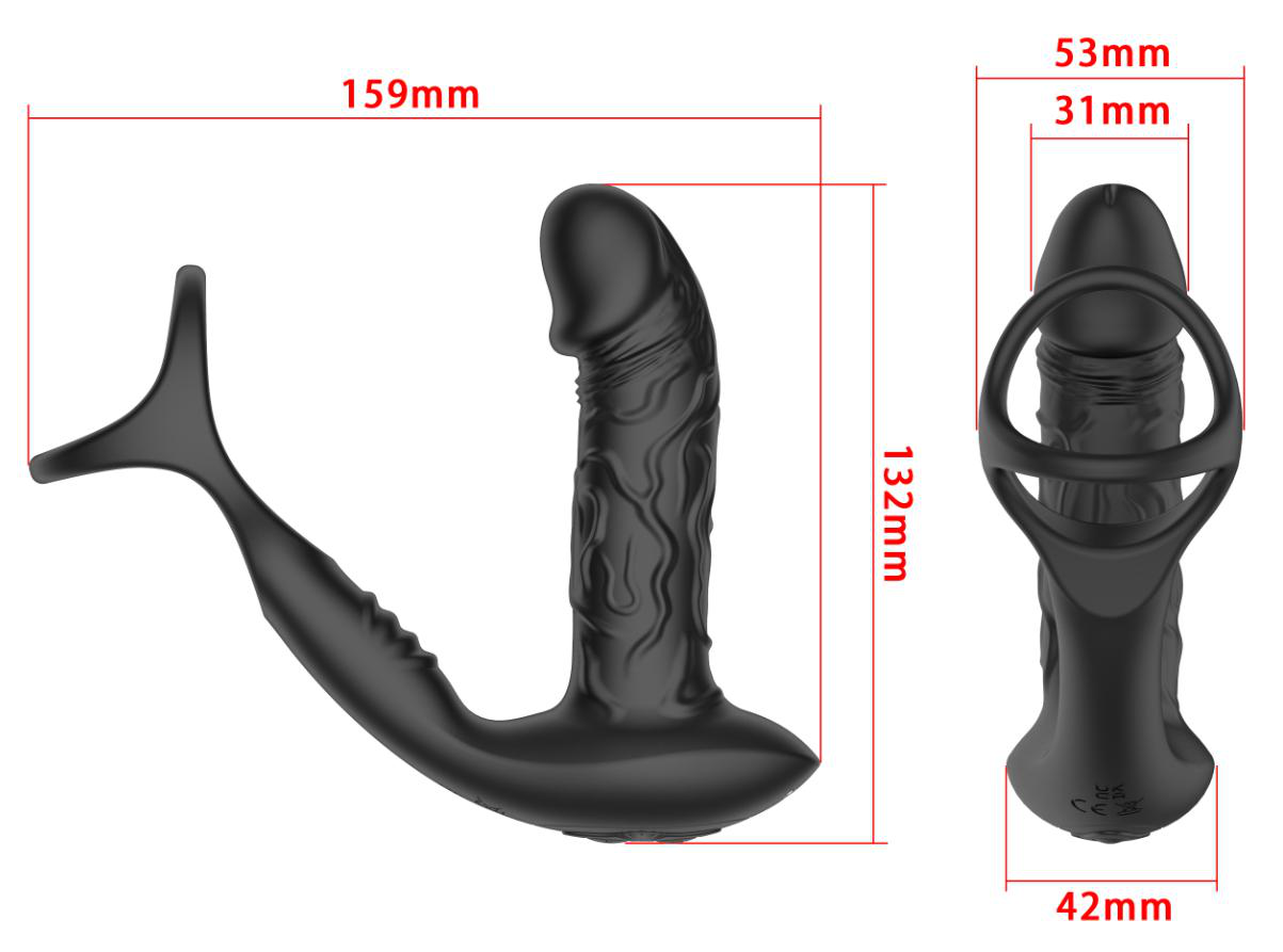 Simulated prostate stimulation + vibration