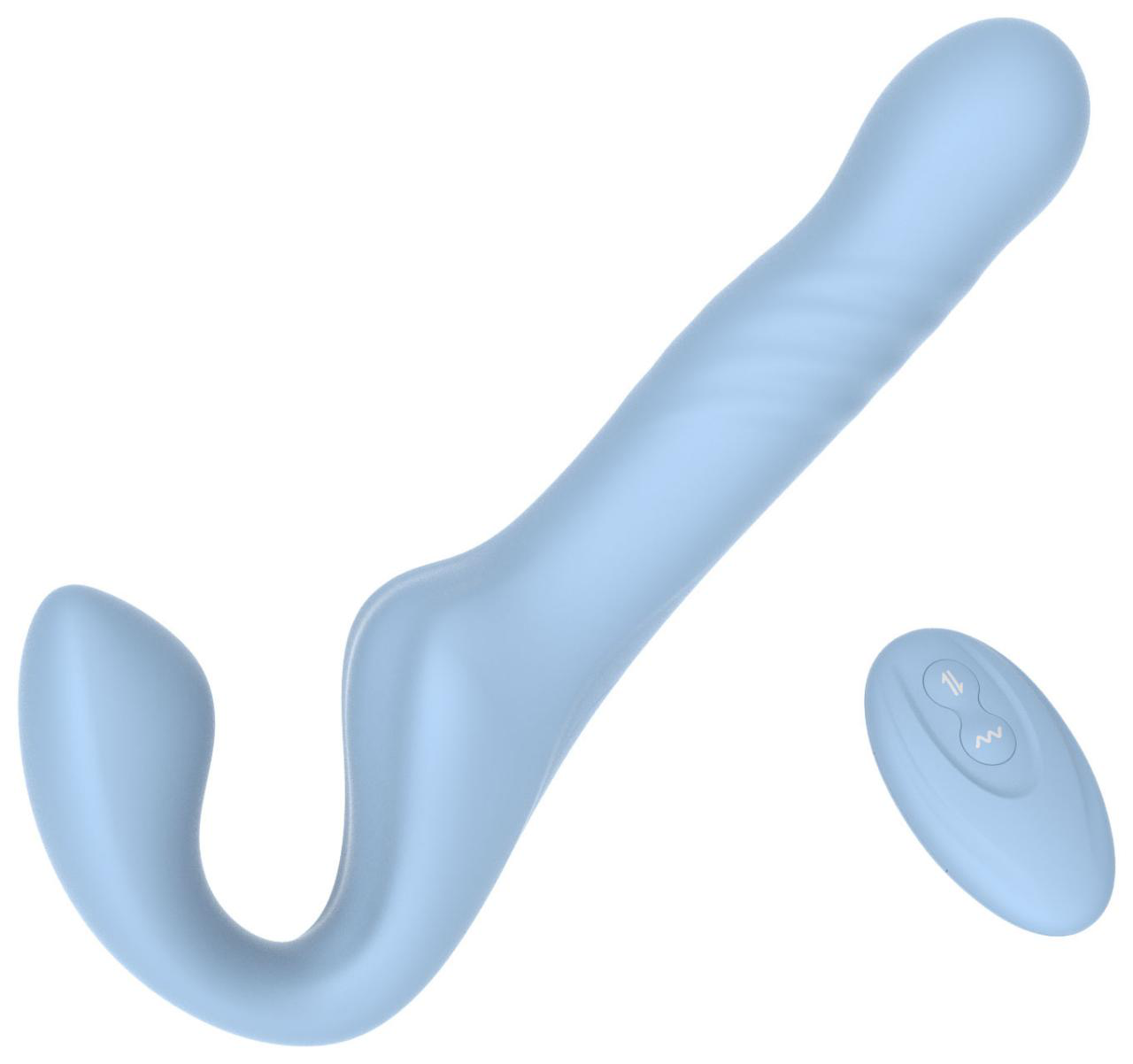 Michelle Thrusting & Vibrating Strap-less Vibrator