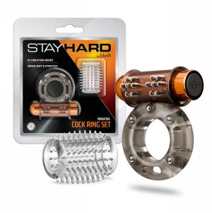 Vibrating Cock Ring Set with Sleeve