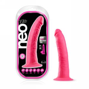 7.5 Inch Silicone Dual Density Cock - Neon Pink
