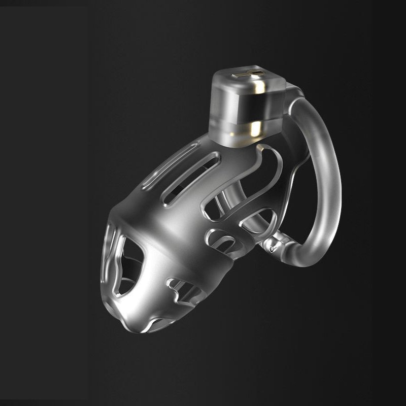 TB-B173 Chastity Cage with Padlock Flat Base Ring