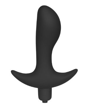 Sexy vibrating massager * 100% waterproof * medical silicone * Silent, <40dB * Single frequency vibration (AAA battery) * Color: black 125*35MM