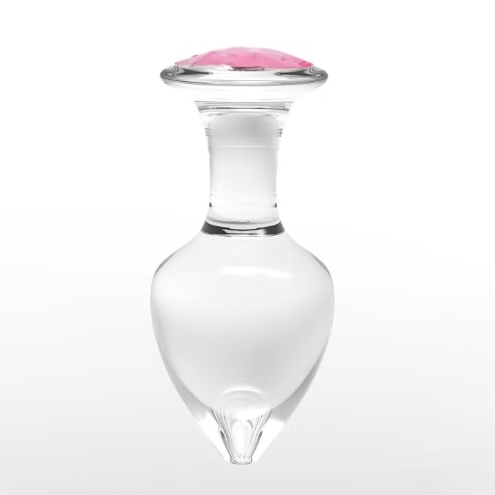 TB-A275B Medium Transparent Glass Butt Plug
