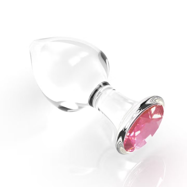 TB-A275B Medium Transparent Glass Butt Plug