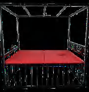 Metal Cage-Style Sex Bed - Bondage restraints