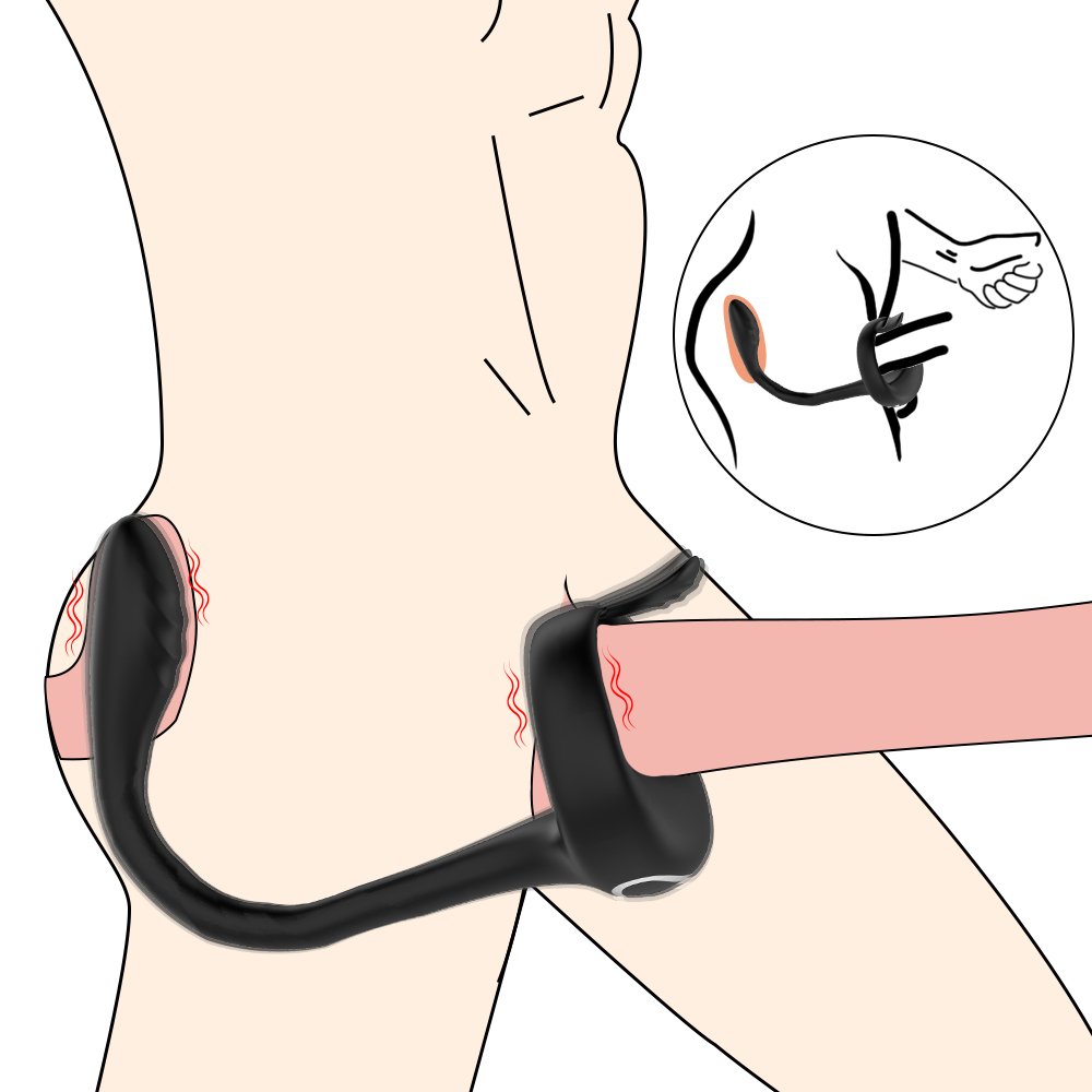 Double Fun With Cock ring And Anal Plug Vibrator