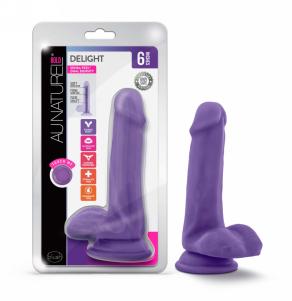 Au Naturel Bold Delight 6 Inch Dildo - Purple