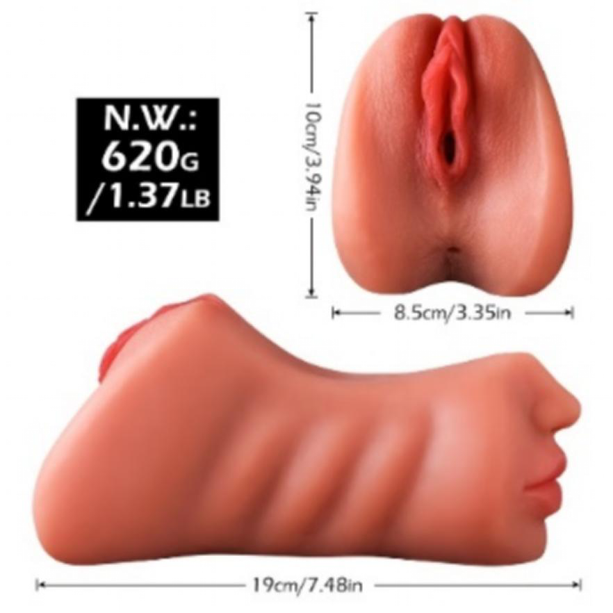 3-in-1 Realistic TPE Vagina Masturbator - Pocket
