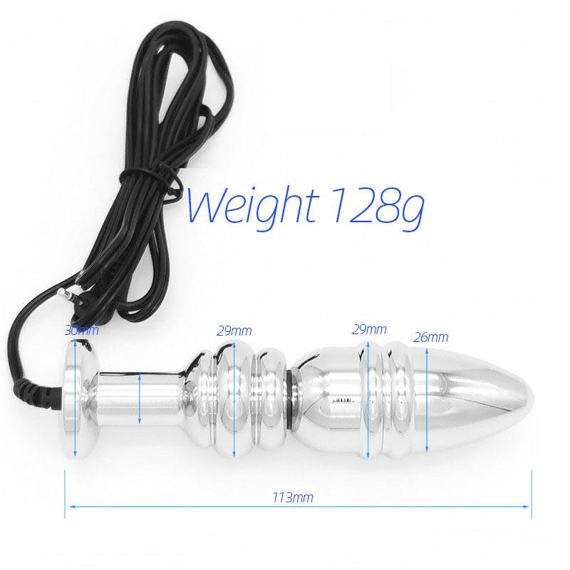 TB-E259-1 electro-conductive stainles steel anal plug