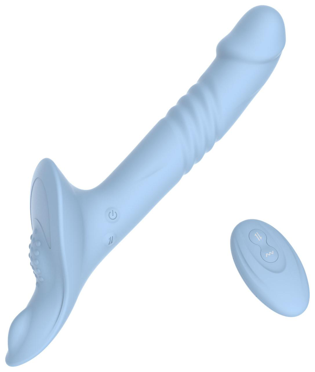 Doreen Thrusting & Vibrating Strap-on Vibrator with Remote