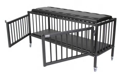 Metal Cage-Style Sex Bed - Bondage restraints