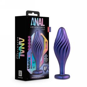 Anal Adventures Matrix - Swirling Bling Plug - Sapphire