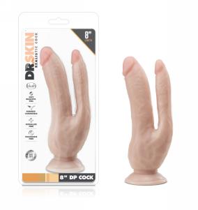 8 Inch DP Cock - Vanilla
