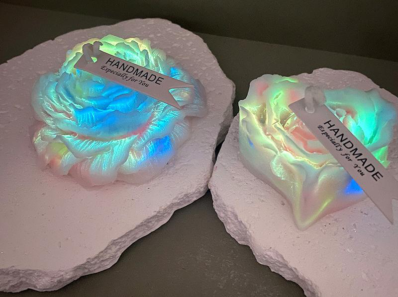 Glow-in-the-Dark Peel-Off Body Wax Strips — rose 80*80*35mm