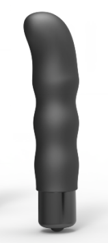 Anal plug * 100% waterproof medical silicone * Silent, <40dB * Single frequency vibration (AAA battery) * Color: black