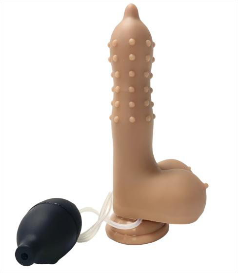 21.5cm Liquid Silicone Dildo with Ejaculation Effect