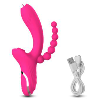 Licking Vibrator with 10 Sucking, 10 Tongue Licking, and 10 Vibration Modes