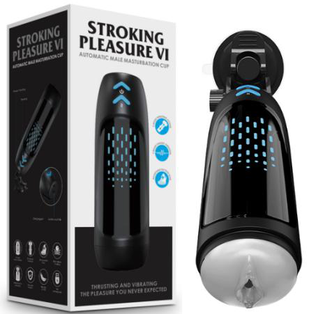 Hands-free Masturbator with 5 Thrusting 5 Vibrating