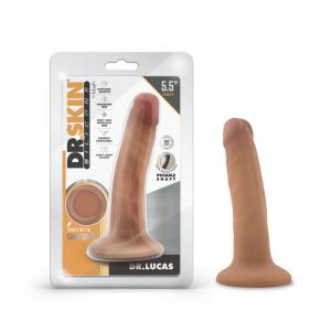 Dr. Skin Silicone - Dr. Lucas - 5.5 Inch Dong with Suction Cup - Mocha