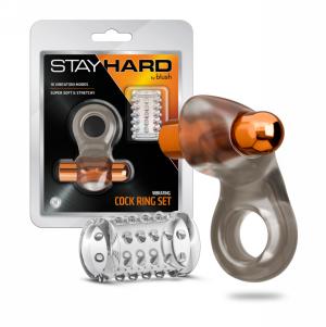 Vibrating Cock Ring Set with Sleeve