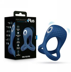 Dual Flex Pro Vibrating Cock Ring - Blue