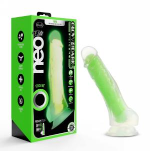Glow in the Dark - Viper - 7 Inch Silicone Dual Density Dildo - Neon Green