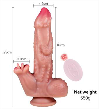 Simulation Vibrating Dildo 23cm Liquid Silicone - Realistic