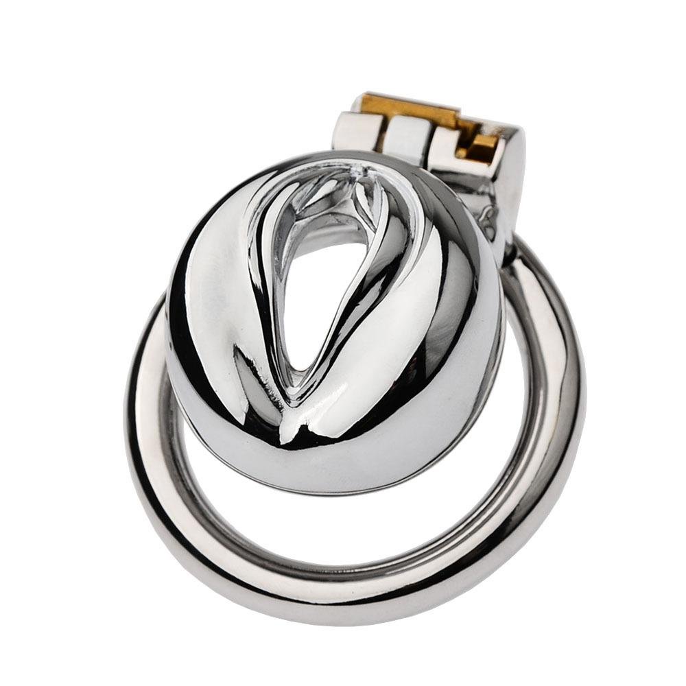 TB-B172B Chained Chastity Cage Curved Base Ring