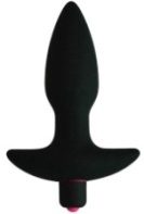 Anal plug * 100% waterproof medical silicone * Silent, <40dB * 10 frequency vibration (AAA battery) * Color: black 155*38MM