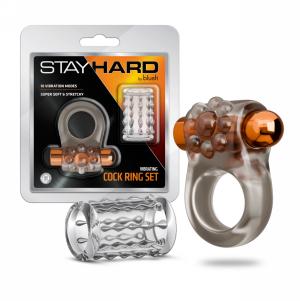 Vibrating Cock Ring Set with Sleeve
