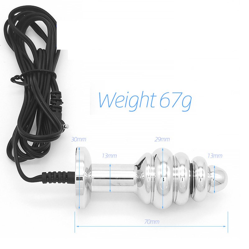 TB-E256 electro-conductive stainles steel anal plug