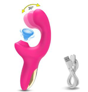 Sucking Vibrator with 10 Sucking and 10 Wiggle Modes - Suction