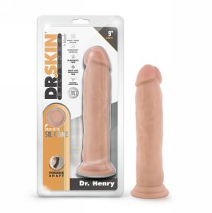 Dr. Skin Silicone - Dr. Henry - 9 Inch Dildo with Suction Cup - Vanilla